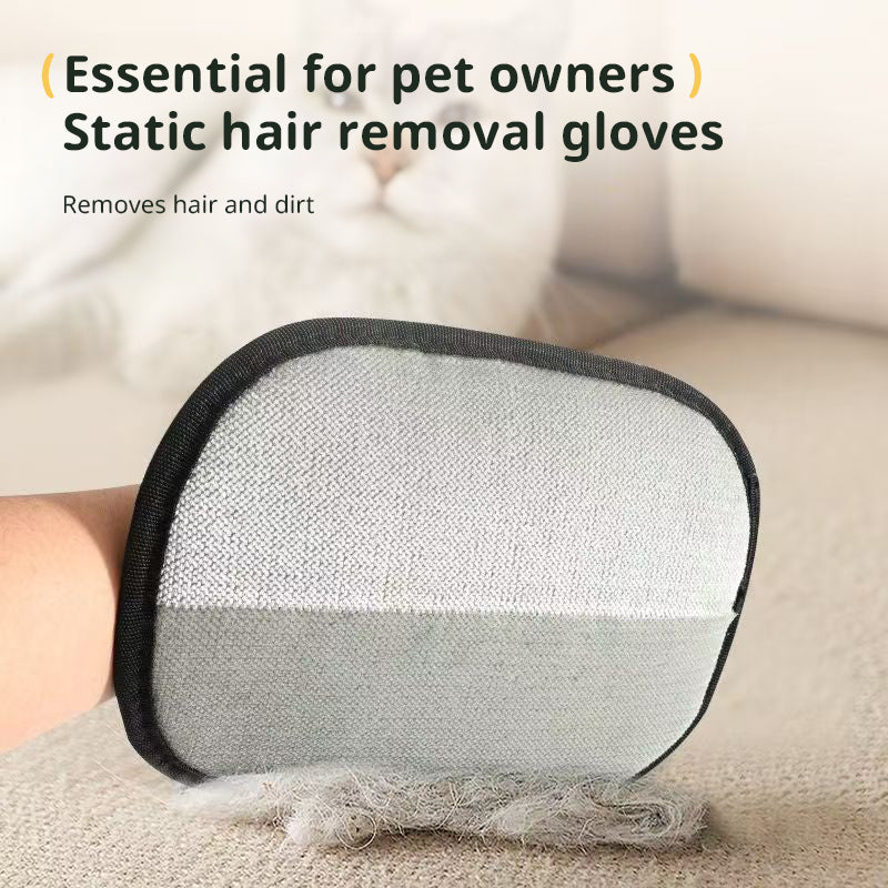 3-in-1 Pet Hair Removal Grooming Gloves
