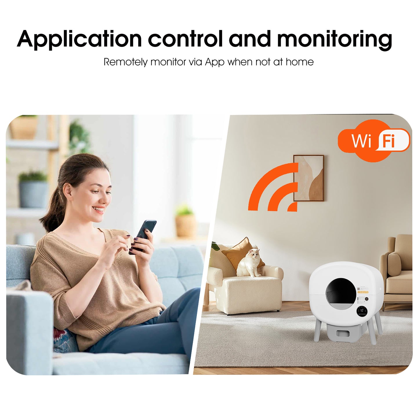 Smart Cat Litter Box with Sensors - Model B