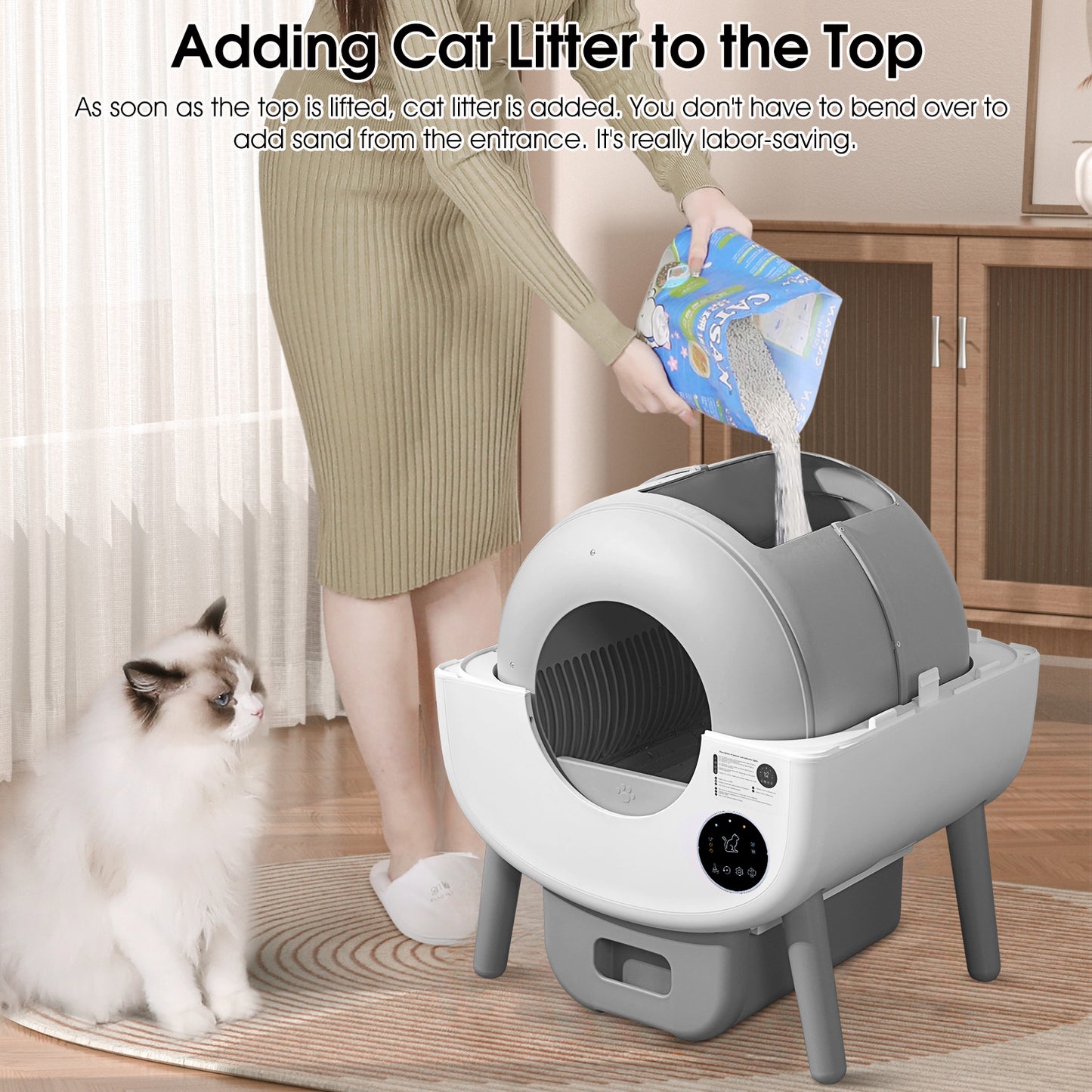 Smart Cat Litter Box with Sensors - Model B