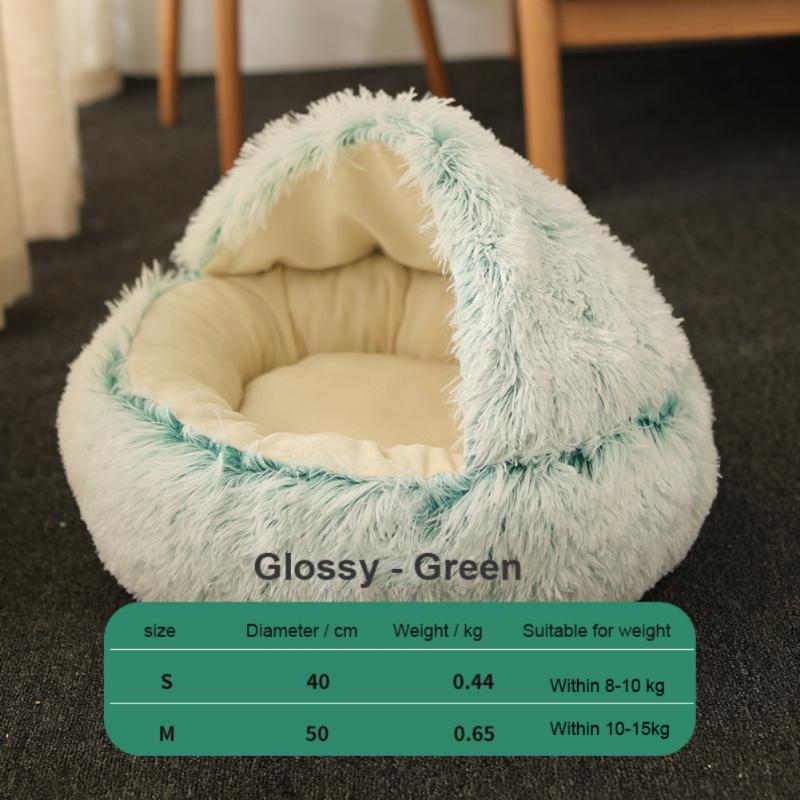 2-in-1 Round Plush Pet Bed