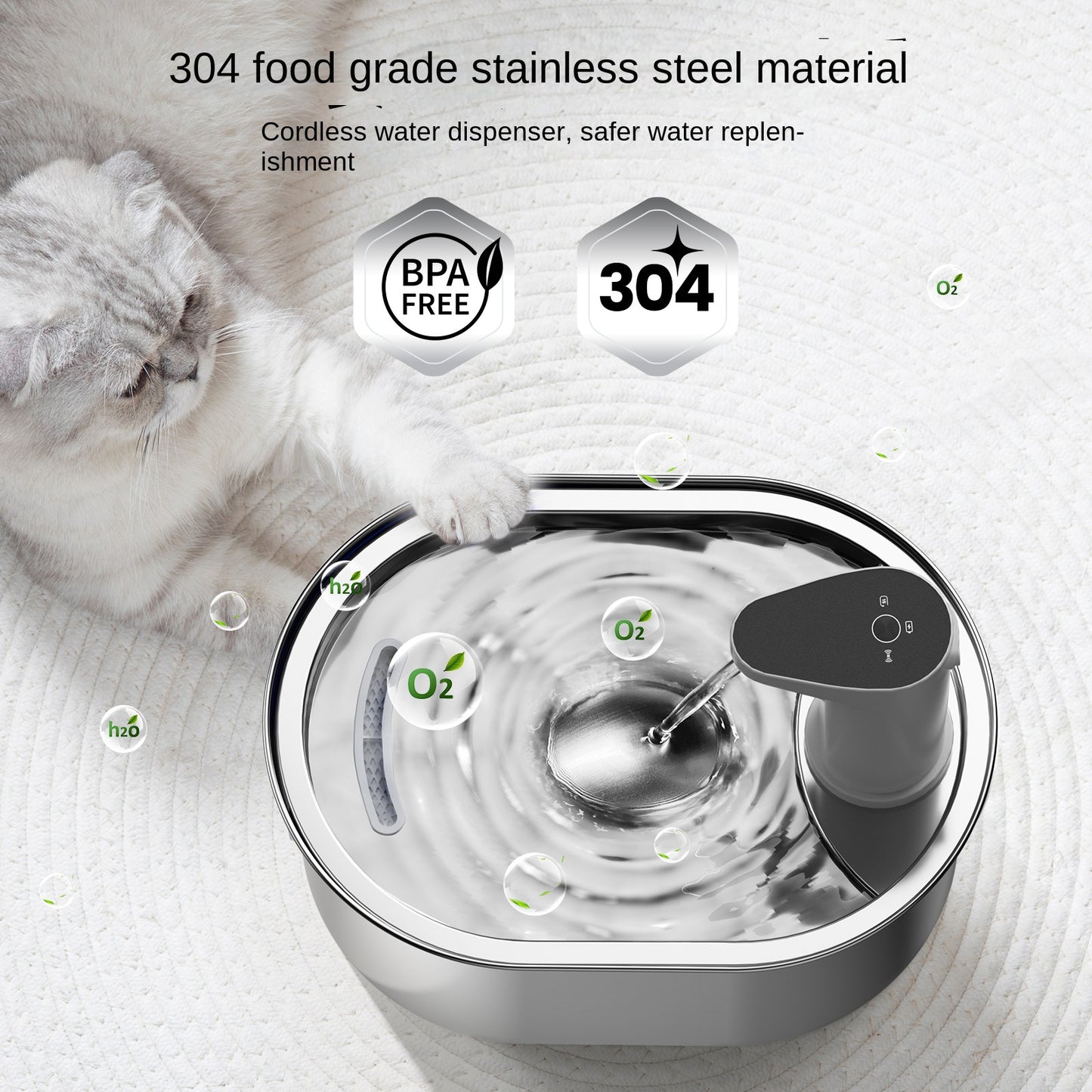 Smart Stainless Steel Pet Water Dispenser