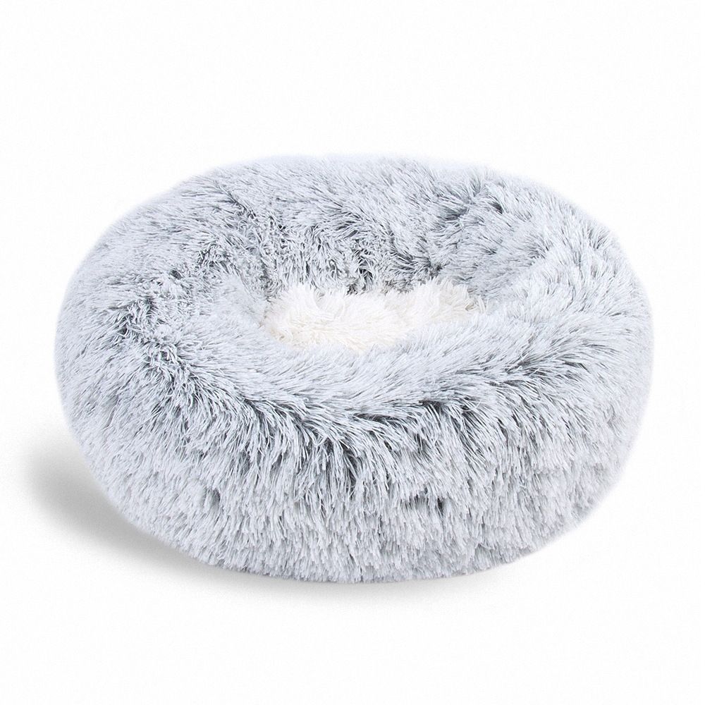 Round Plush Pet Bed – Colour Block Design