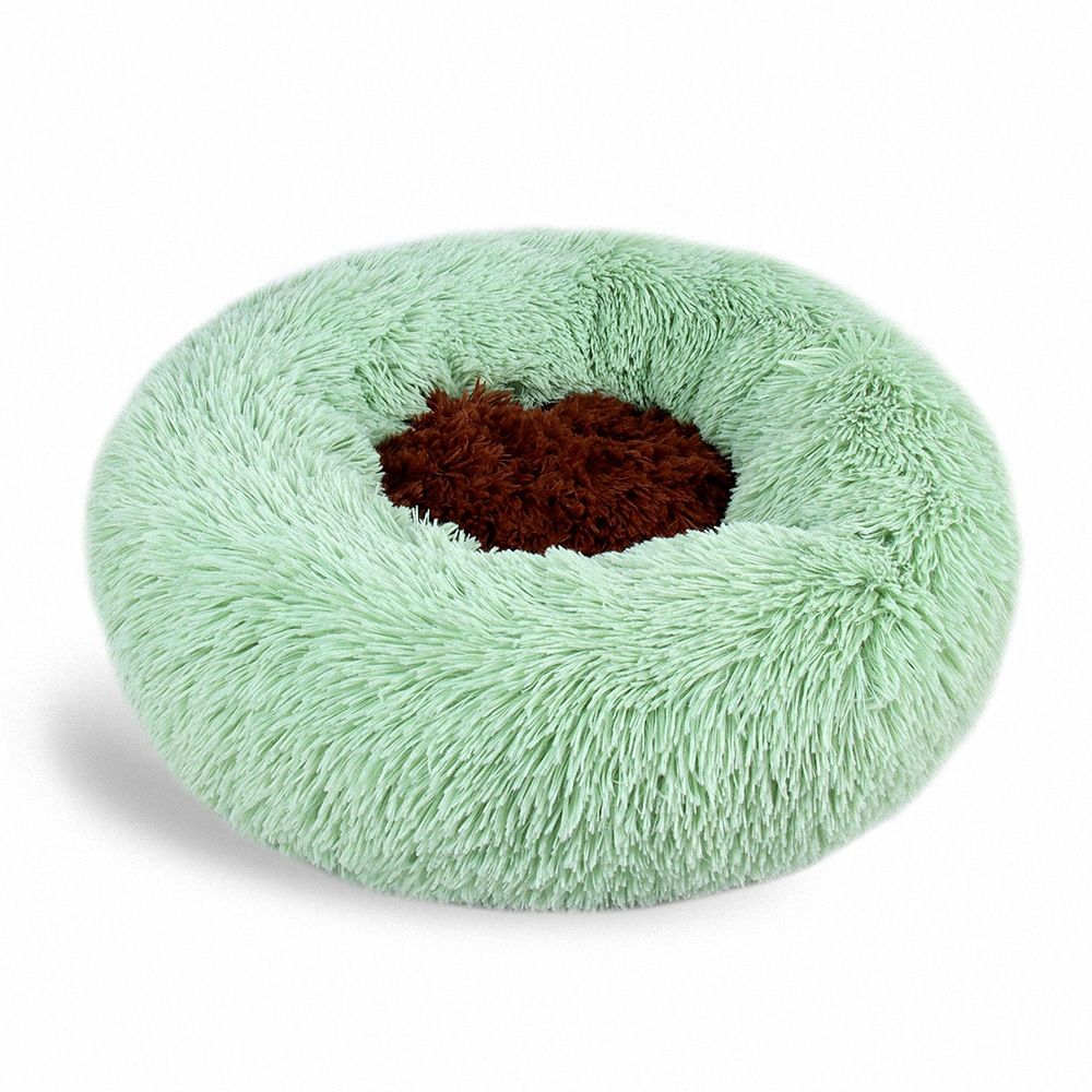 Round Plush Pet Bed – Colour Block Design
