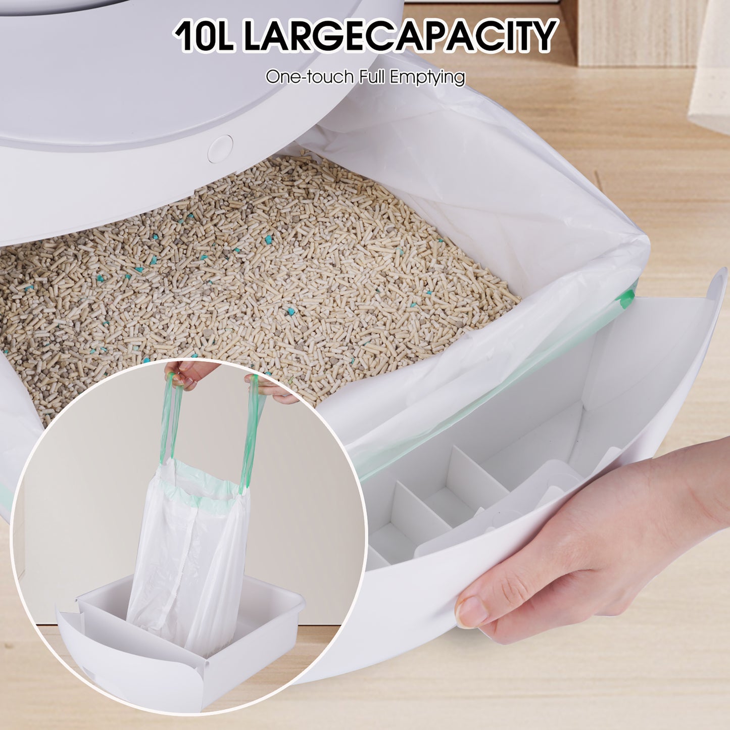 Smart WiFi Cat Litter Box – Multi-Cat & 5G