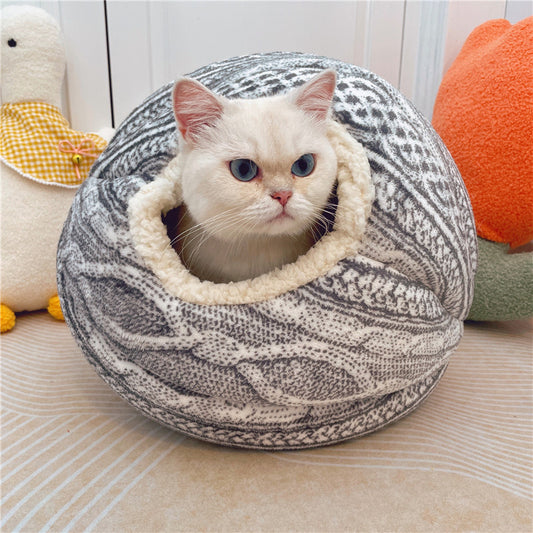Woven Wool Ball Cat Nest