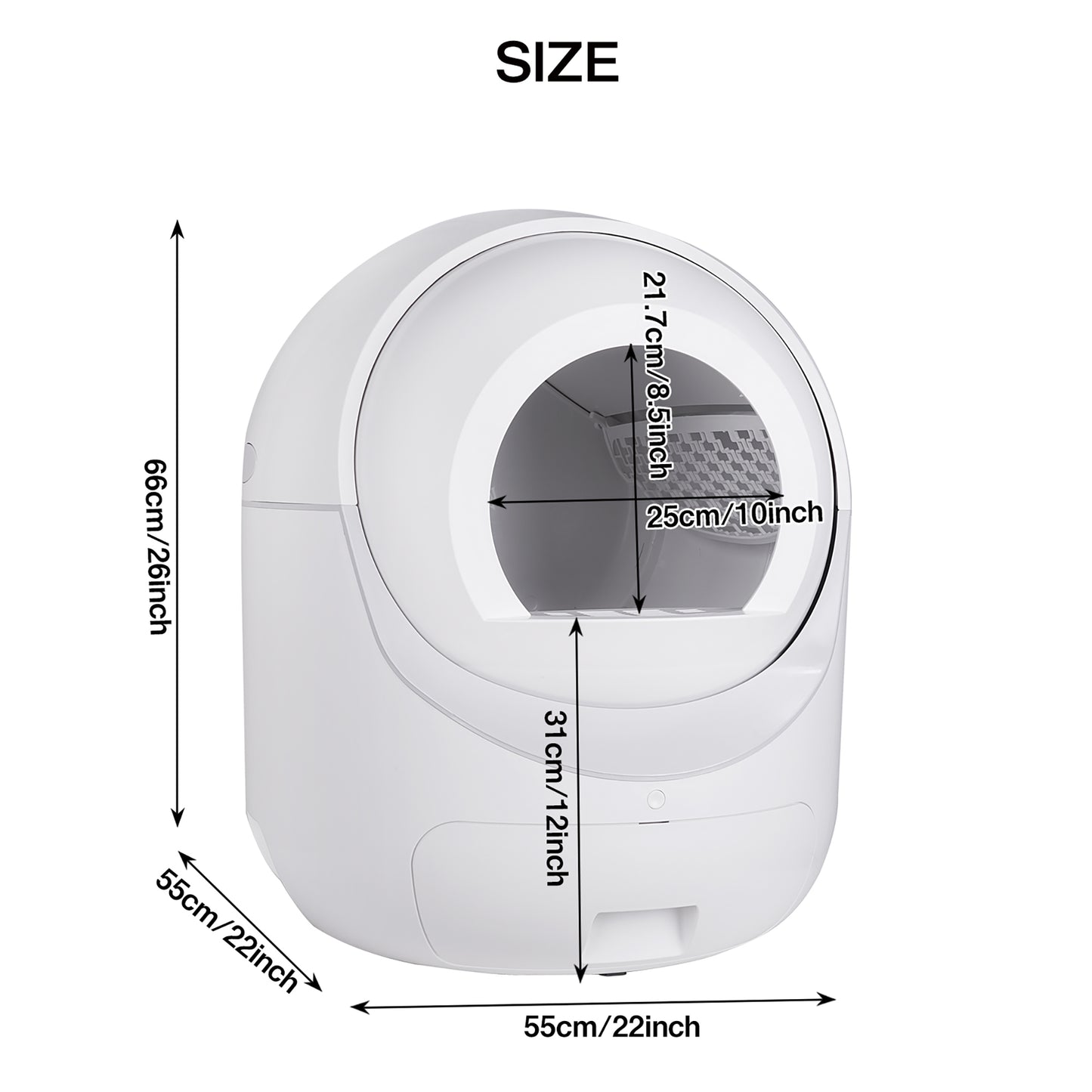 Smart WiFi Cat Litter Box – Multi-Cat & 5G