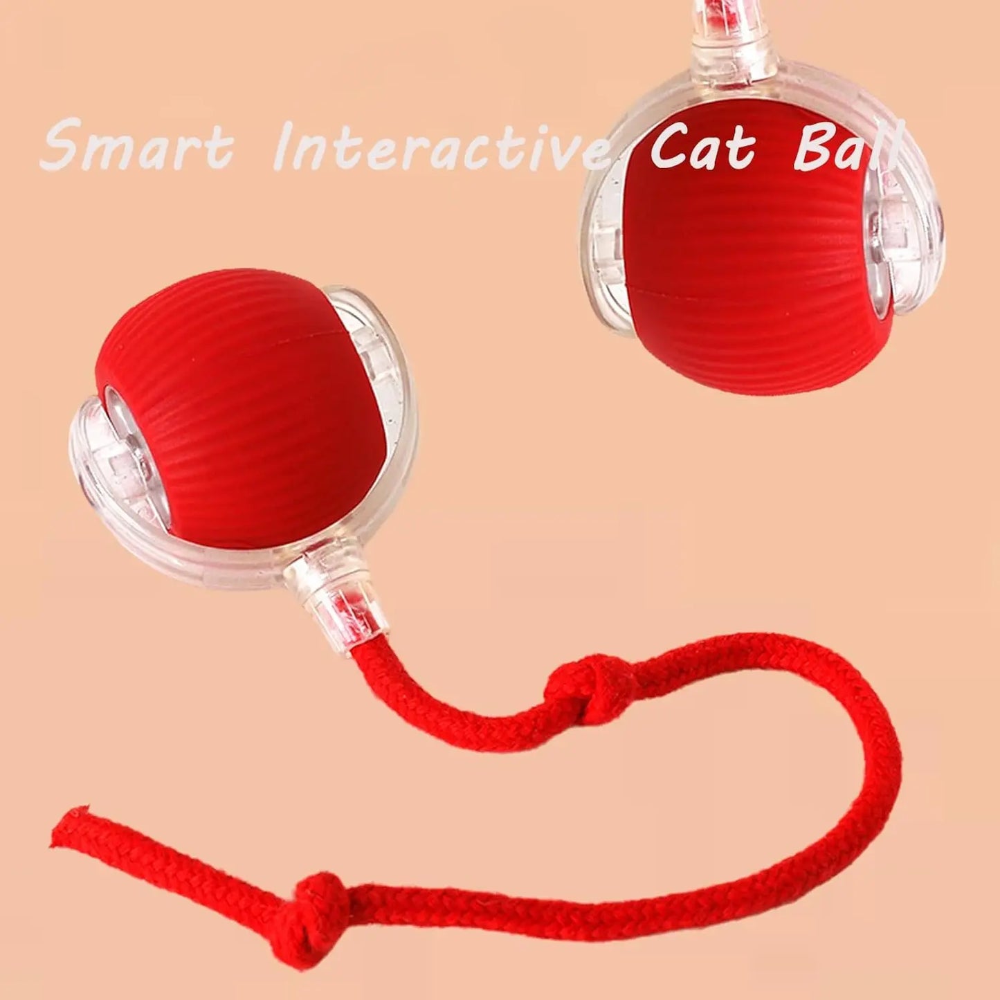 Bite-Resistant Auto Cat Teasing Ball with Rope