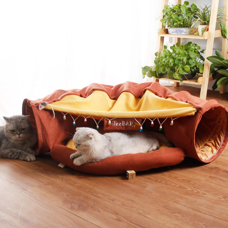 Foldable Cat Tunnel & Bed Villa