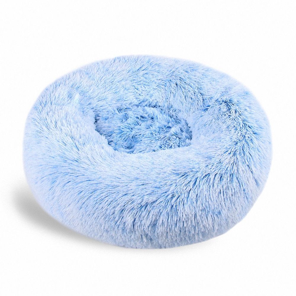 Round Plush Pet Bed – Colour Block Design