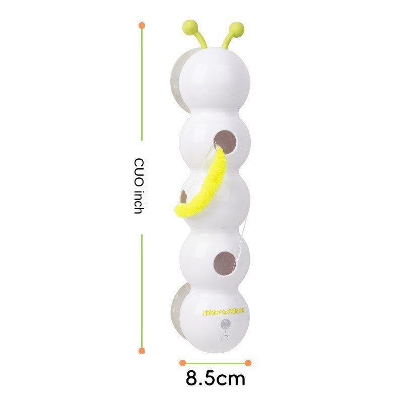 Interactive Caterpillar Cat Toy – Suction Cup