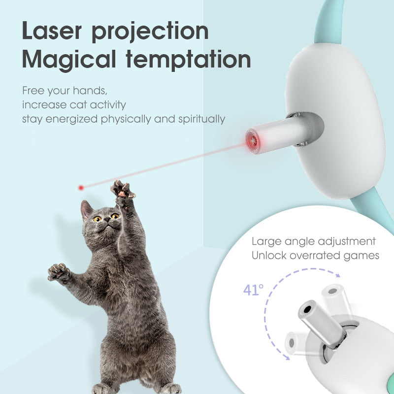 Smart Laser Cat Collar Toy – USB Rechargeable
