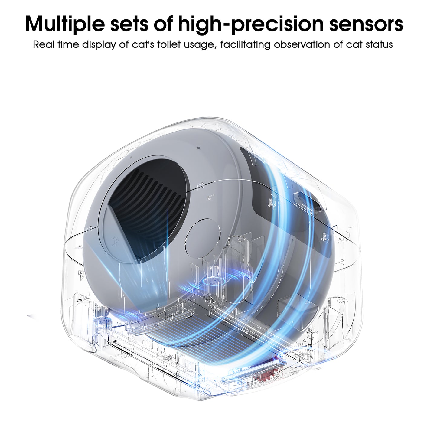 Smart Cat Litter Box with Sensors - Model B