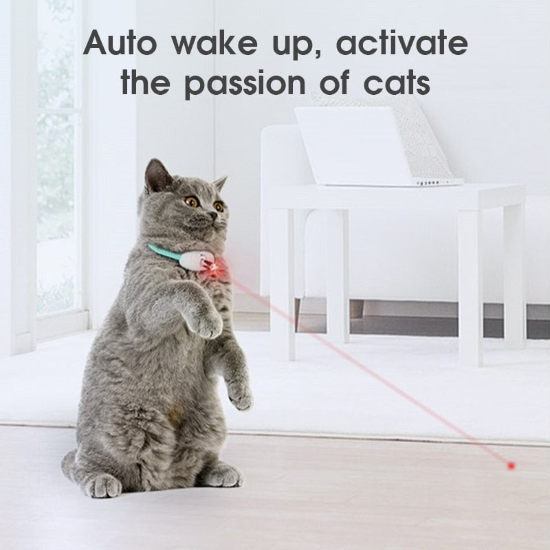 Smart Laser Cat Collar Toy – USB Rechargeable