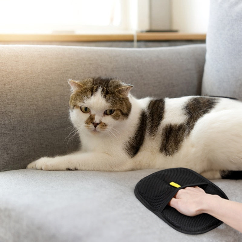 3-in-1 Pet Hair Removal Grooming Gloves