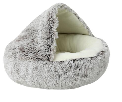 2-in-1 Round Plush Pet Bed