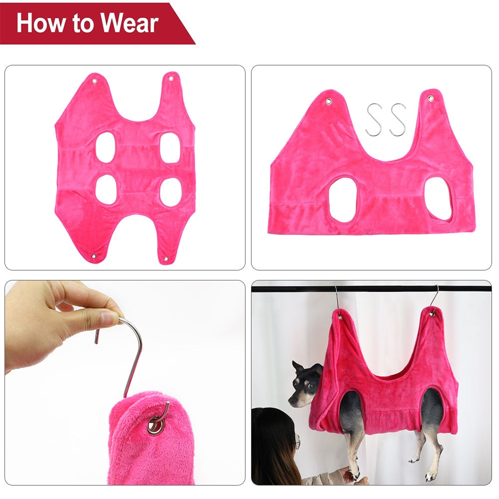 Pet Grooming Restraint Hammock Bag