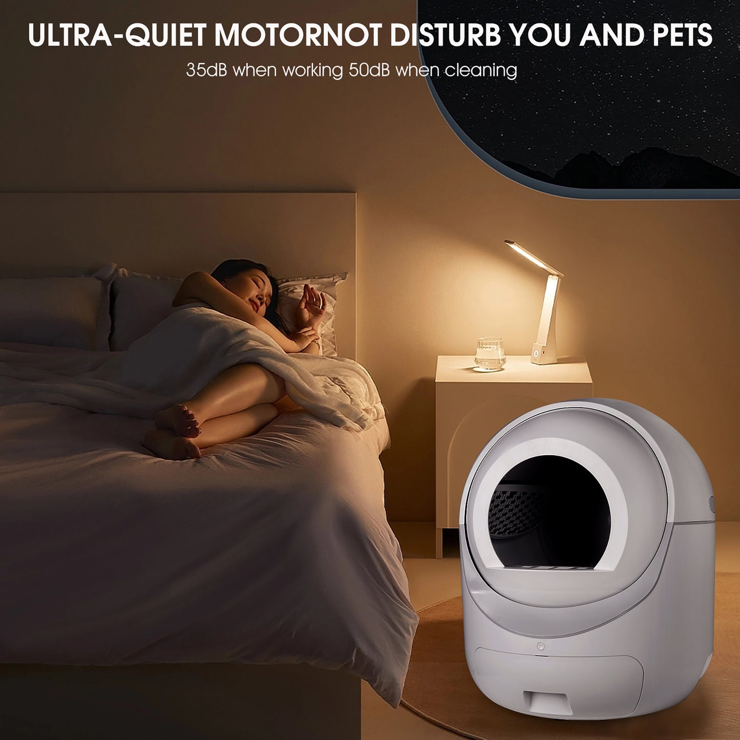 Smart WiFi Cat Litter Box – Multi-Cat & 5G