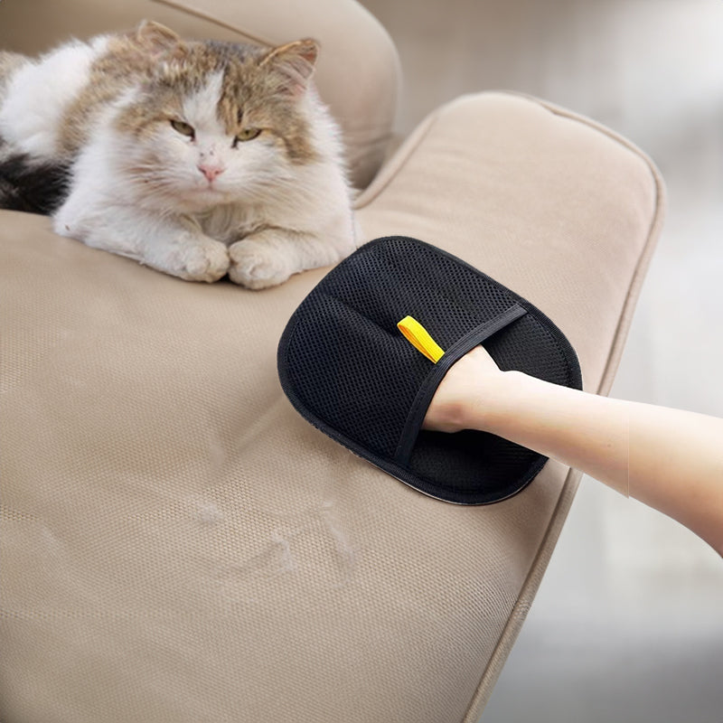 3-in-1 Pet Hair Removal Grooming Gloves