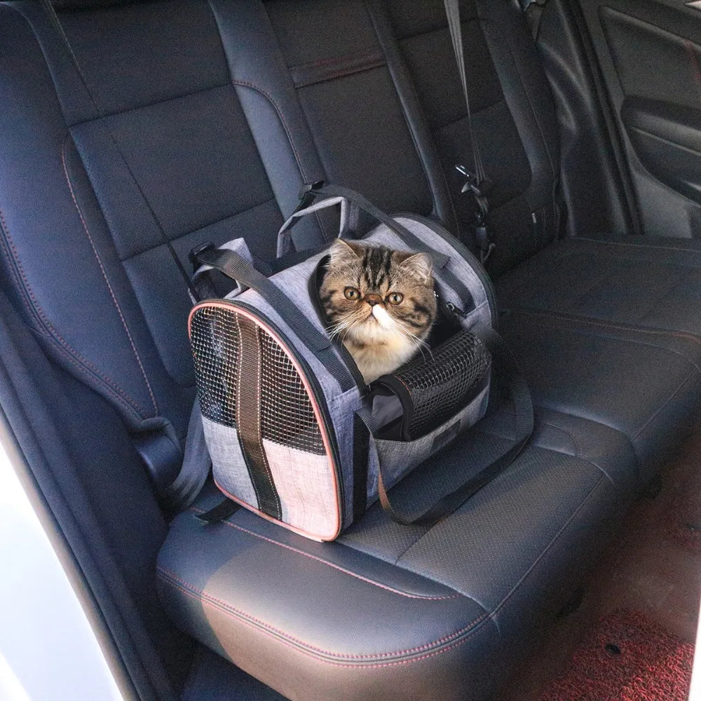 Multi-Function Folding Pet Car Seat Carrier