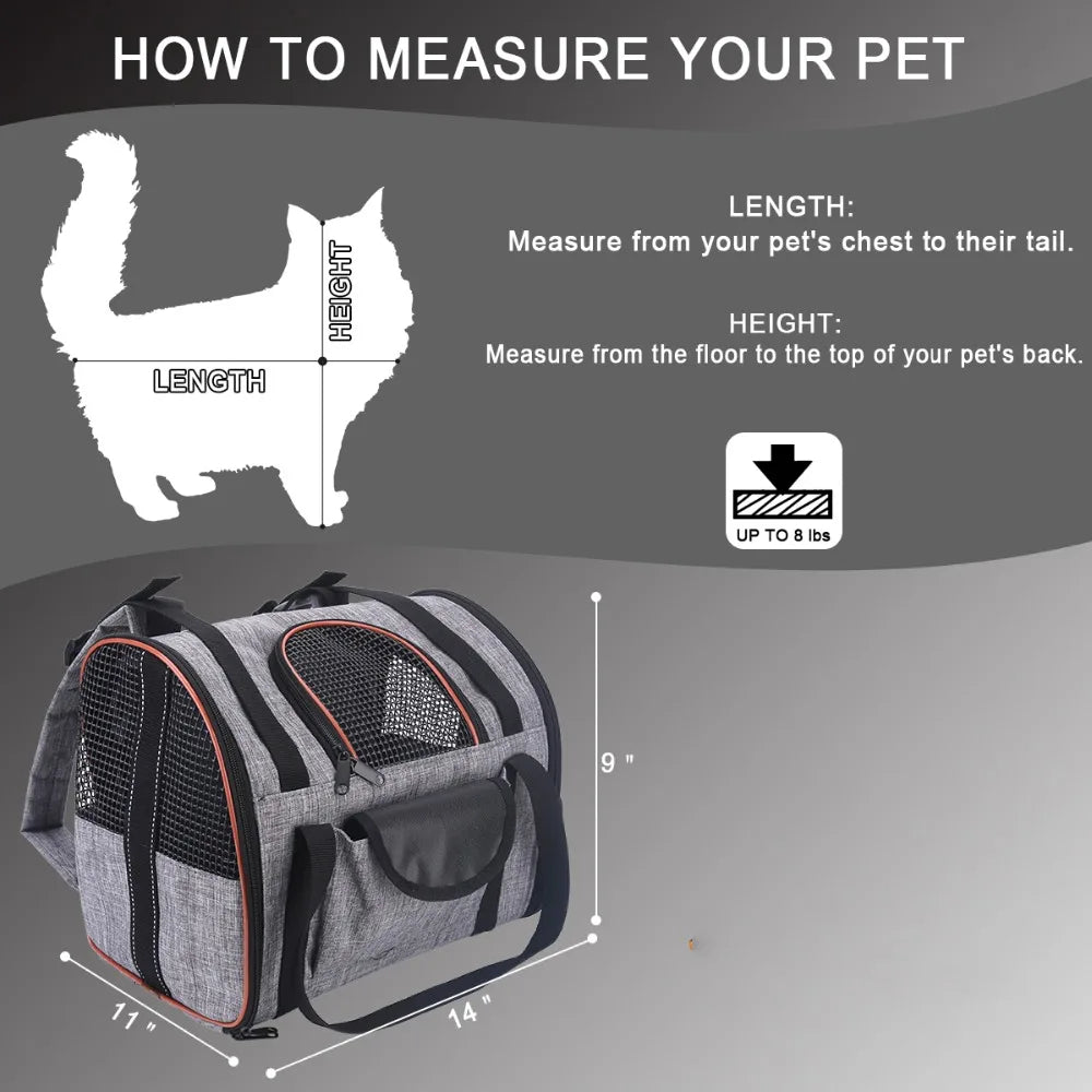 Multi-Function Folding Pet Car Seat Carrier