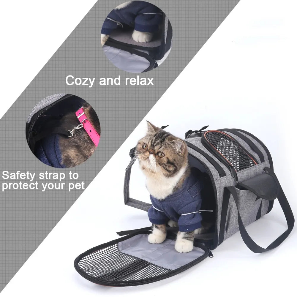 Multi-Function Folding Pet Car Seat Carrier