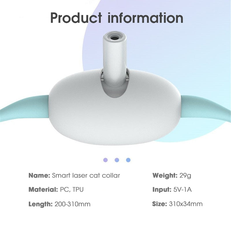 Smart Laser Cat Collar Toy – USB Rechargeable