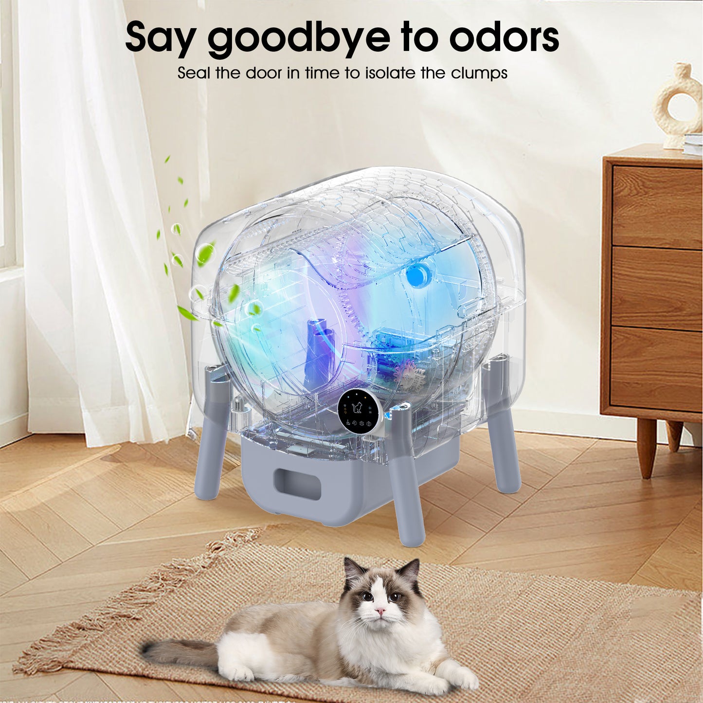 Smart Cat Litter Box with Sensors - Model B