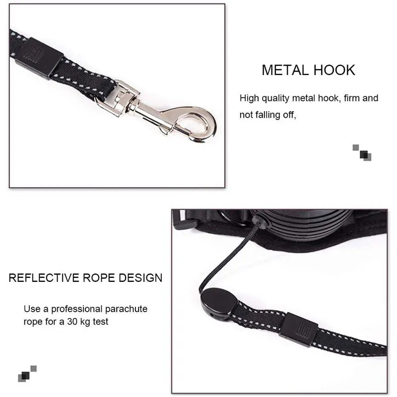 Hands-Free Wrist Dog Leash – 3M Retractable